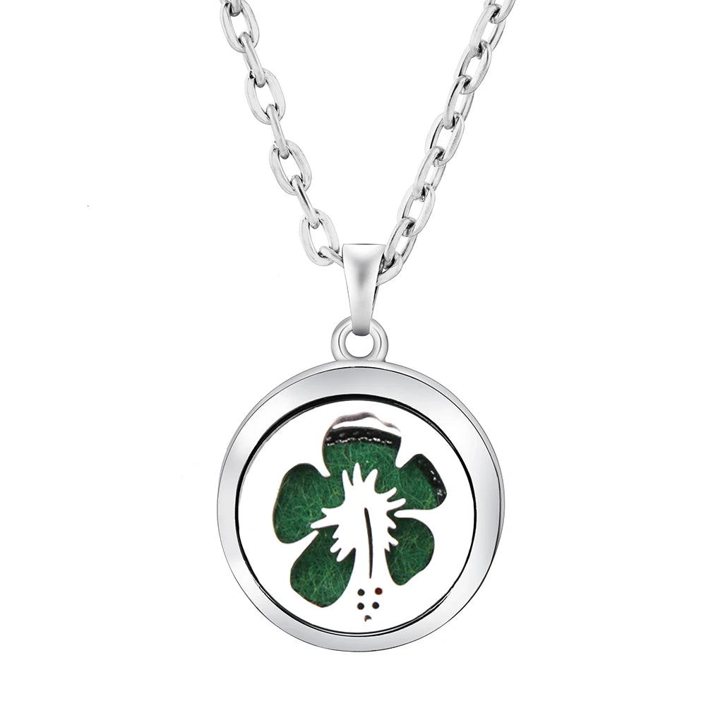 Heart-Shaped Aromatherapy Essential Oil Diffuser Necklace Stainless Steel High Qual additional angle