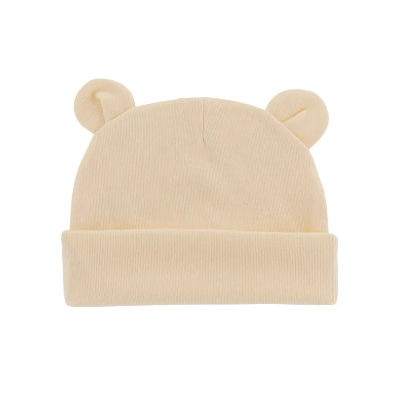 Soft Cotton Newborn Beanie Hat | Unisex Baby Cap for 0-12 Months close-up view