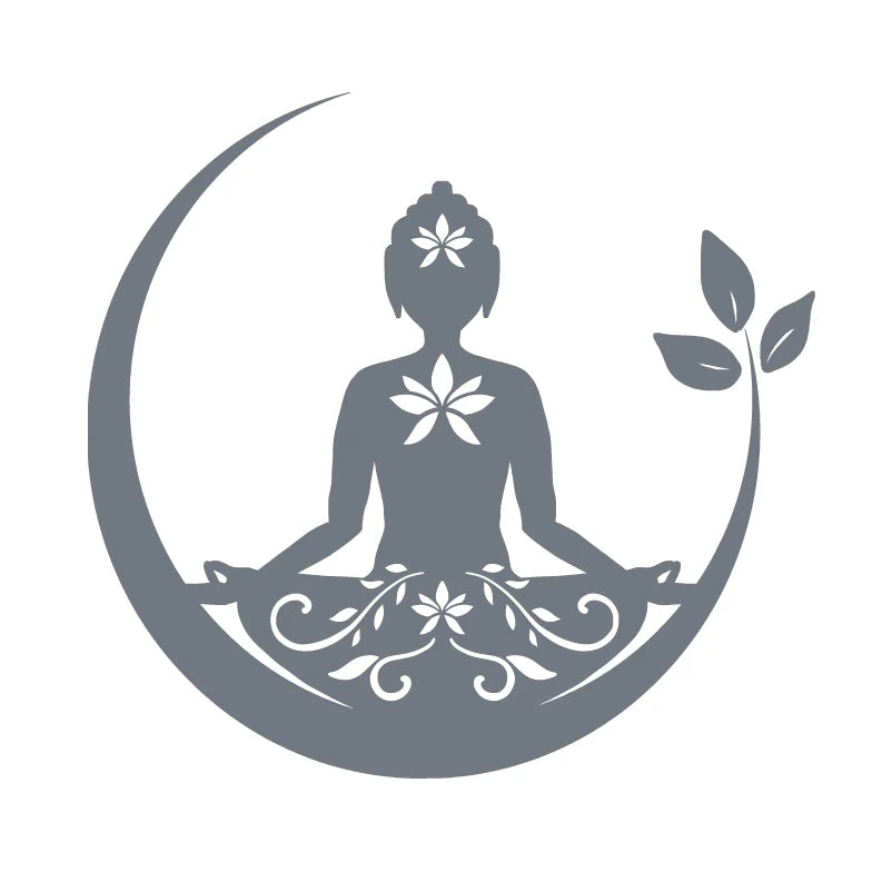 Buddha Chakra Peace Love Good Vibes Vinyl Sticker | Zentangle Mandala Laptop Decal detail view