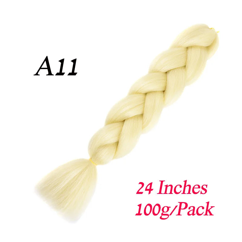 Lihui Pre Stretched Jumbo Braid Hair Extensions 24 inch | Kanekalon Synthetic Hair for African Braids