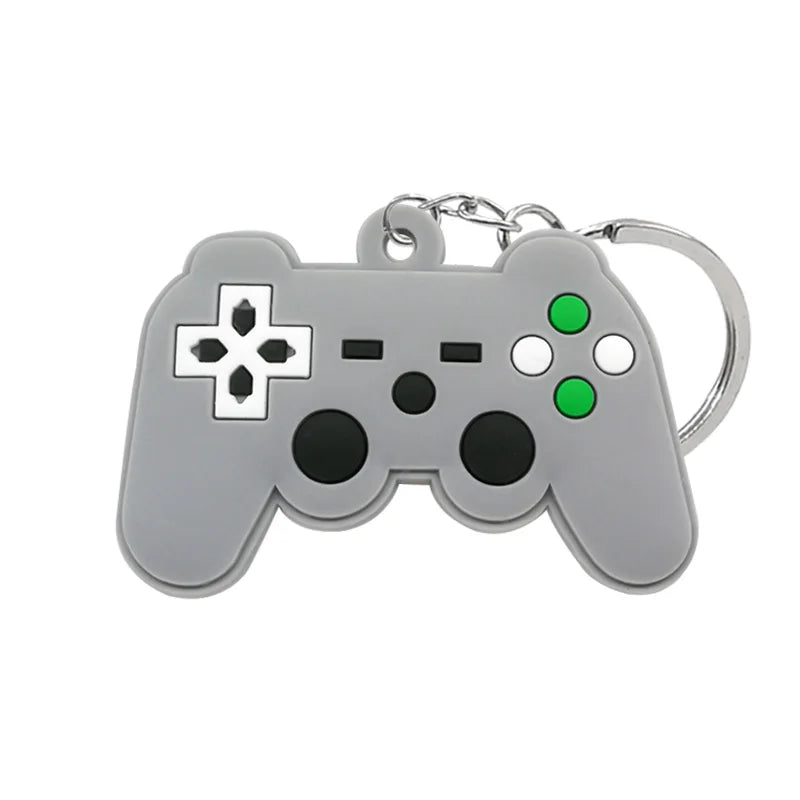 1PCS PVC new style Game Machine Keychain & Keyring Cute Gamepad Joystick Key Chain additional angle