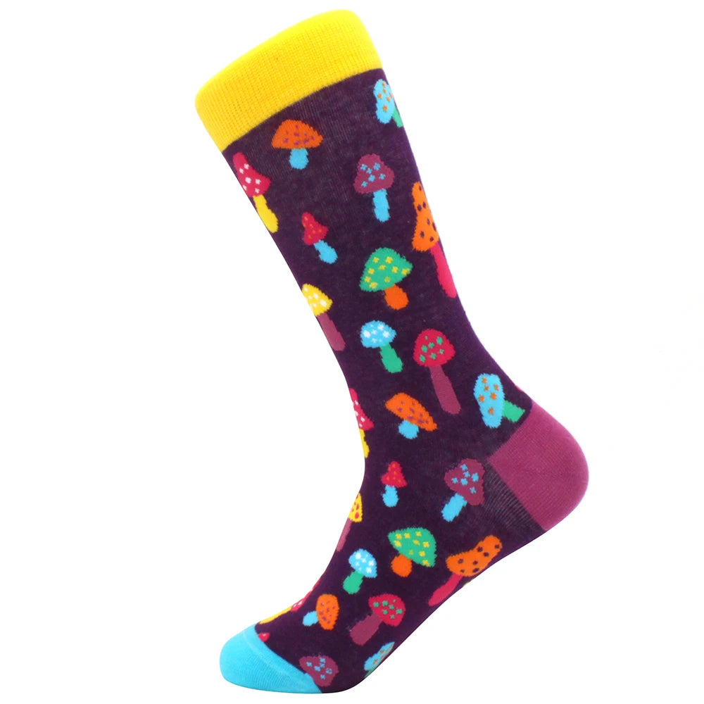 Sock Combed Cotton Funny Men's Big Size Crew Harajuku Hip Hop Thick Long Socks lifestyle view