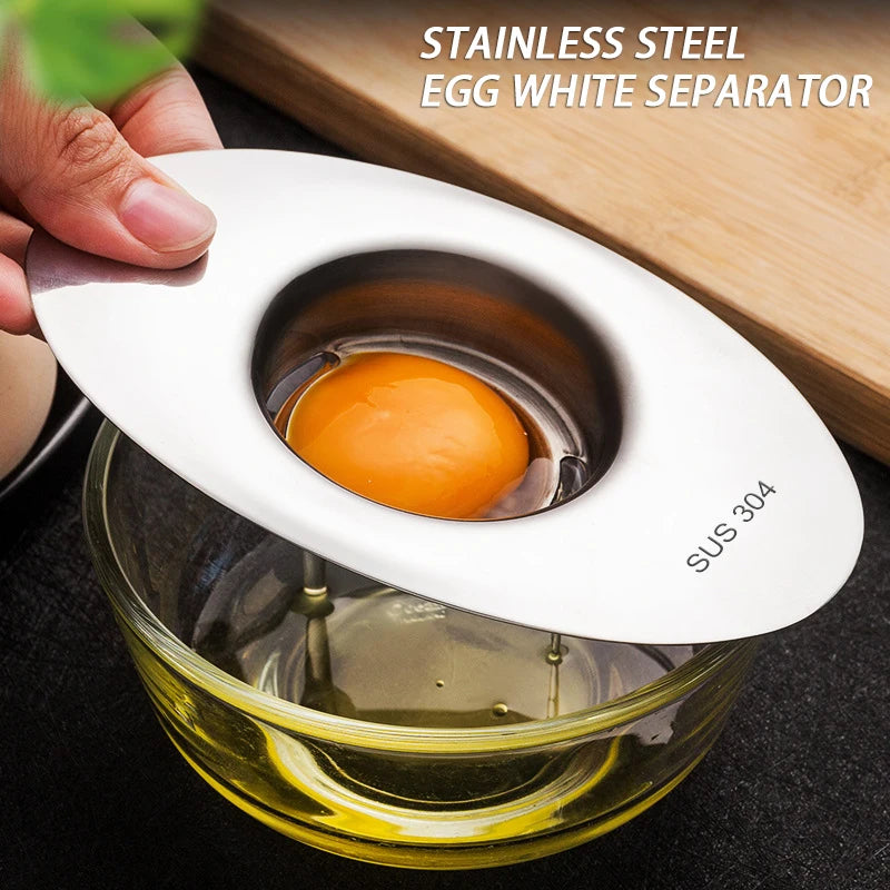 Stainless Steel Egg White Separator | Yolk Filter Funnel Spoon lifestyle view