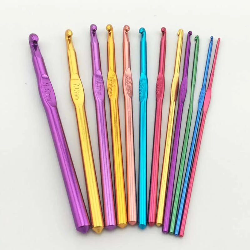 1Pcs Crochet Hook Handle Knitting Needles 2.5mm 3mm 3.5mm 4mm 4.5mm 5mm 5.5mm 6mm 7mm 8mm 9mm 10mm Y