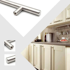 Modern Gold Brushed Straight Cupboard Handles Knobs close-up view
