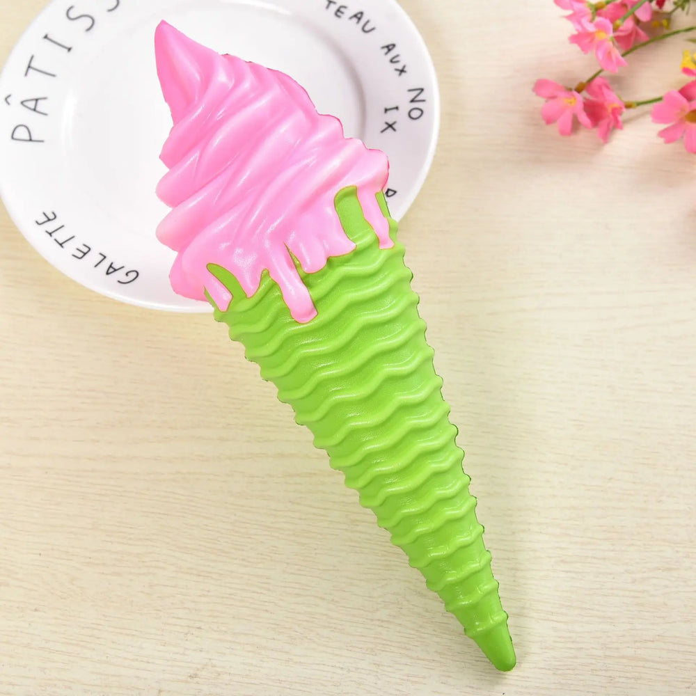 Colorful Ice Cream Squishy Toy | Slow Rising Stress Relief Squeeze close-up view
