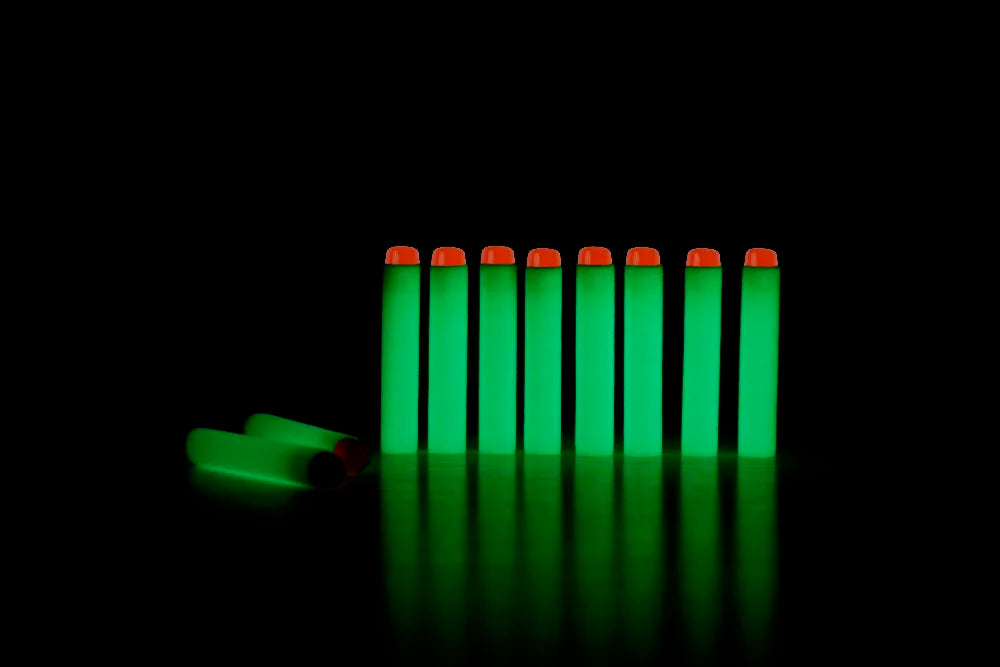 Glow in the Dark Darts 40-Pack | Fluorescent EVA Soft Bullets for Nerf Blasters detail view