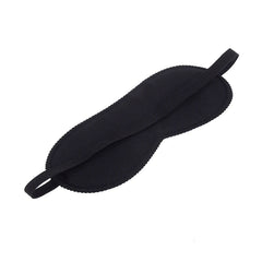 Black Sleep Mask for Travel | Light Blocking Eye Shade close-up view