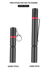 8000LM Portable Pen Light Keychain Mini Flashlight | Ultra Bright Pocket LED Torch detail view