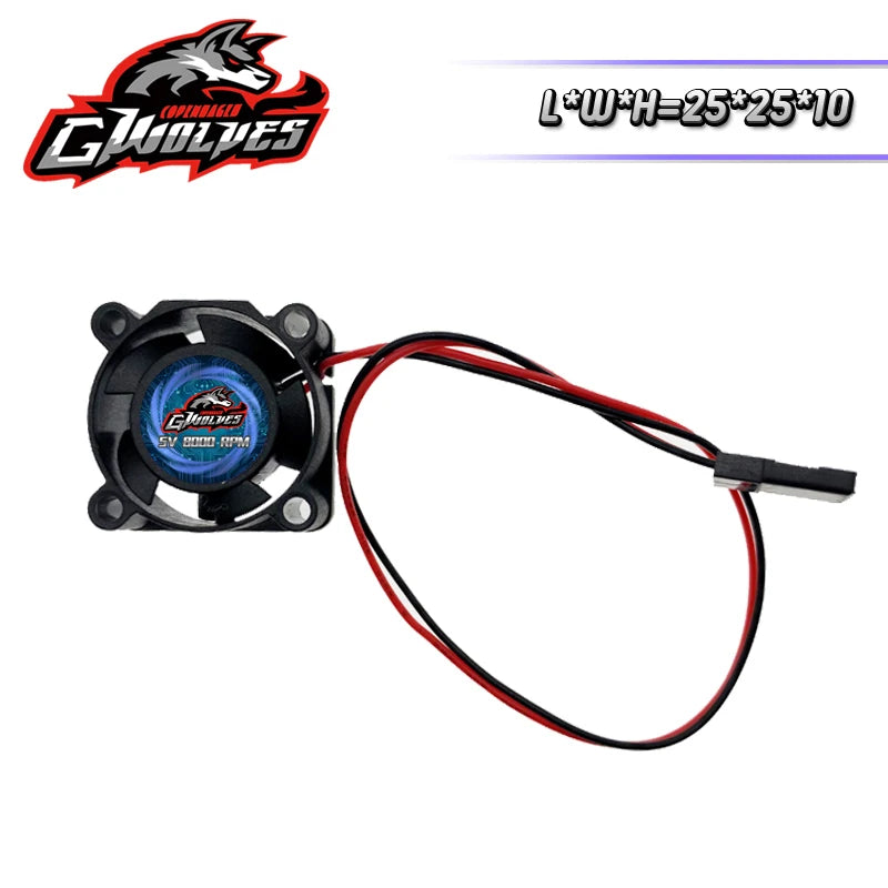 RC fan 25/30/35/40/50mm 8000RPM 5V-7V DC High wind cool Motor ESC fan heat sink 30/60/12 detail view