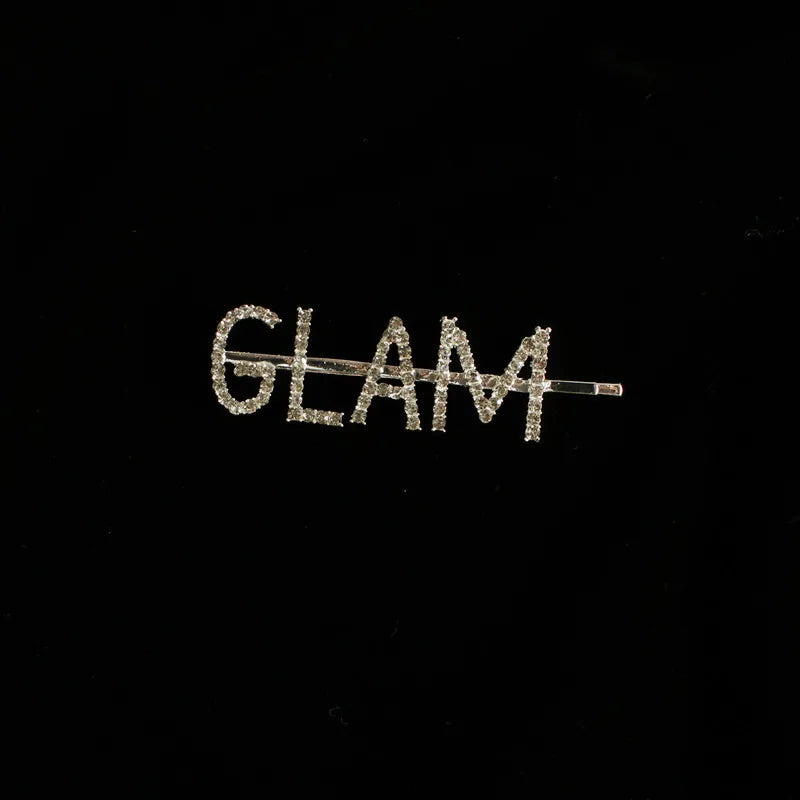Simple Letter Rhinestone Hairpins Women Hair Clips Pins Barrettes Accessories For Women Girls Hair Hairclip Hairgrip Headdress