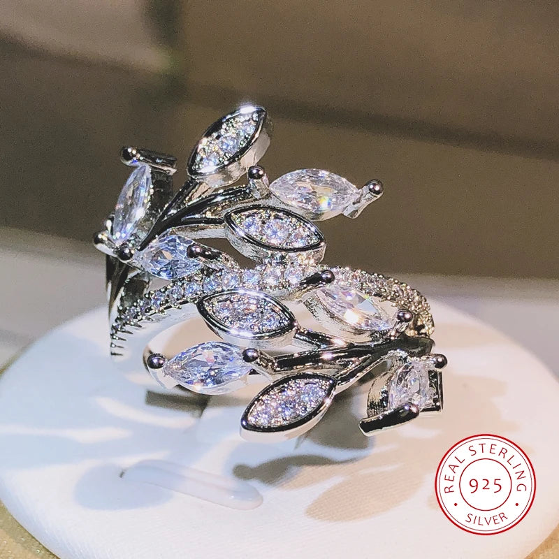 925 Silver Handmade Eternity Promise Crystal Ring AAA Cz Zircon Engagement Wedding Band Rings for Wo