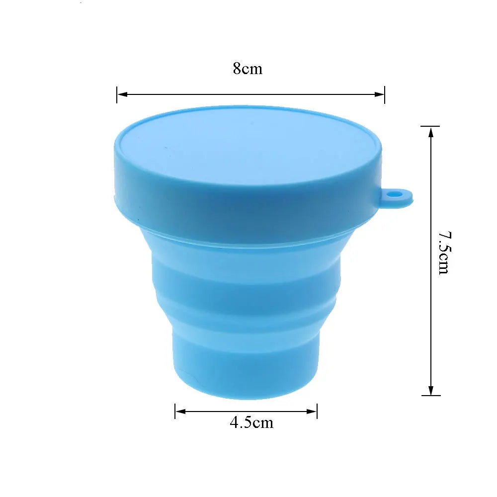 Silicone world Folding Cups 150ml Food Grade Water Cup Travel Silicone Retractable Co lifestyle view