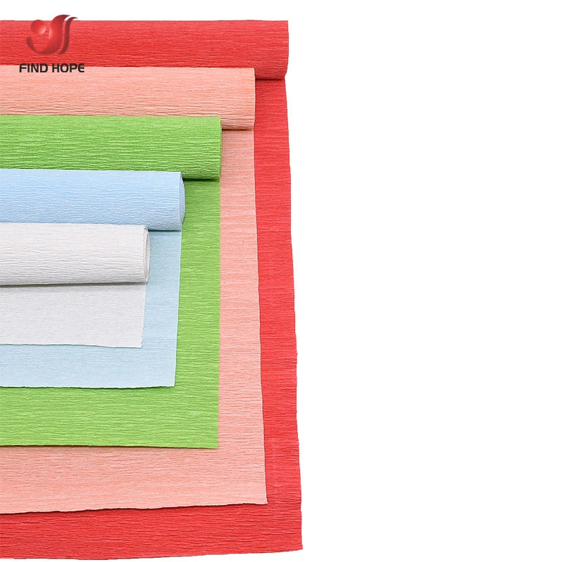 9.8"x8ft/Roll Crepe Paper for Handmade Paper Flower Wedding Birthday Party Decor Ch additional angle