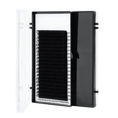 20 Row Faux Mink Eyelash Extensions | Dark Black Matte Individual Lashes