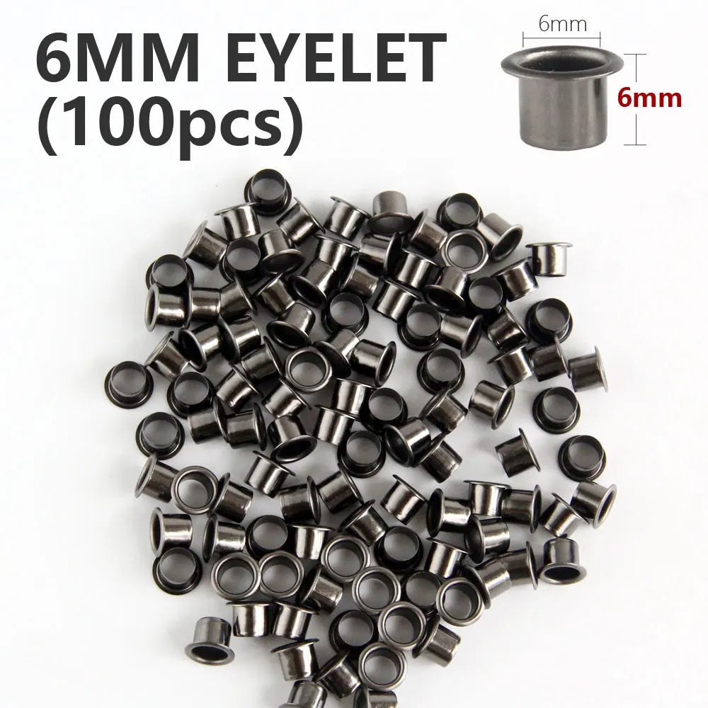 100pcs Kydex Sheath Eyelets 6mm 7mm Rivet Kit | DIY Hand Tool Parts alternate view