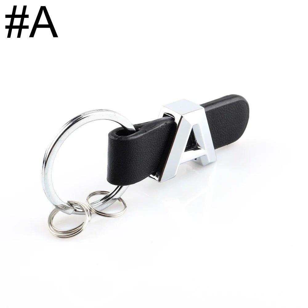 DSYCAR 3D Car Key Chain Metal Letter Leather Strap Keychain | Premium Key Ring for additional angle