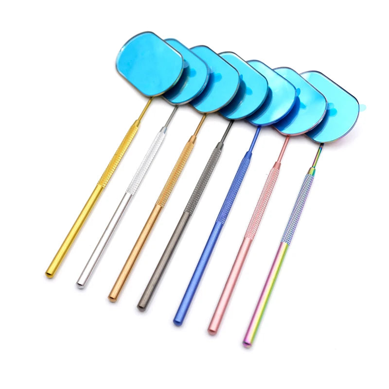 Stainless Steel Oval Lash Mirror | Portable Eyelash Extension Tool lifestyle view
