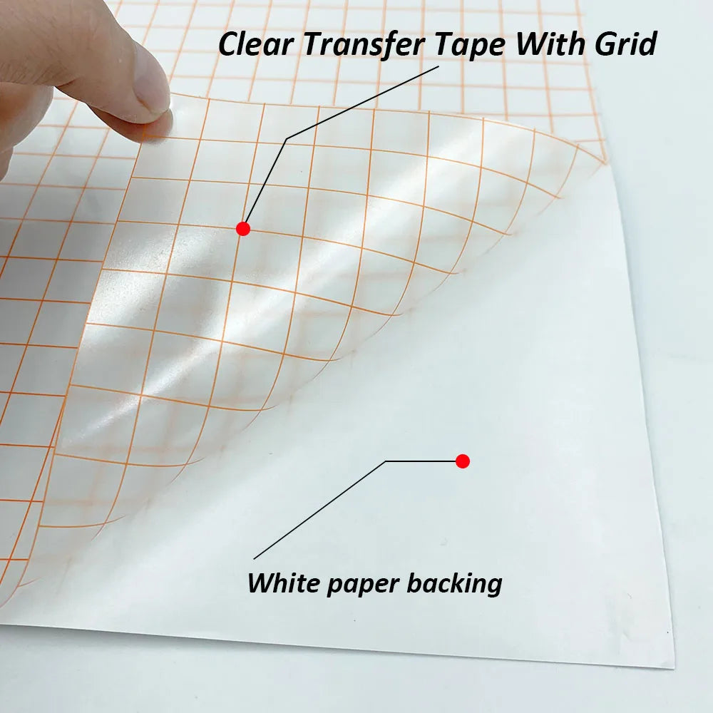 Clear Vinyl Transfer Paper Tape with Alignment Grid | Application Tape for Vinyl Deca lifestyle view