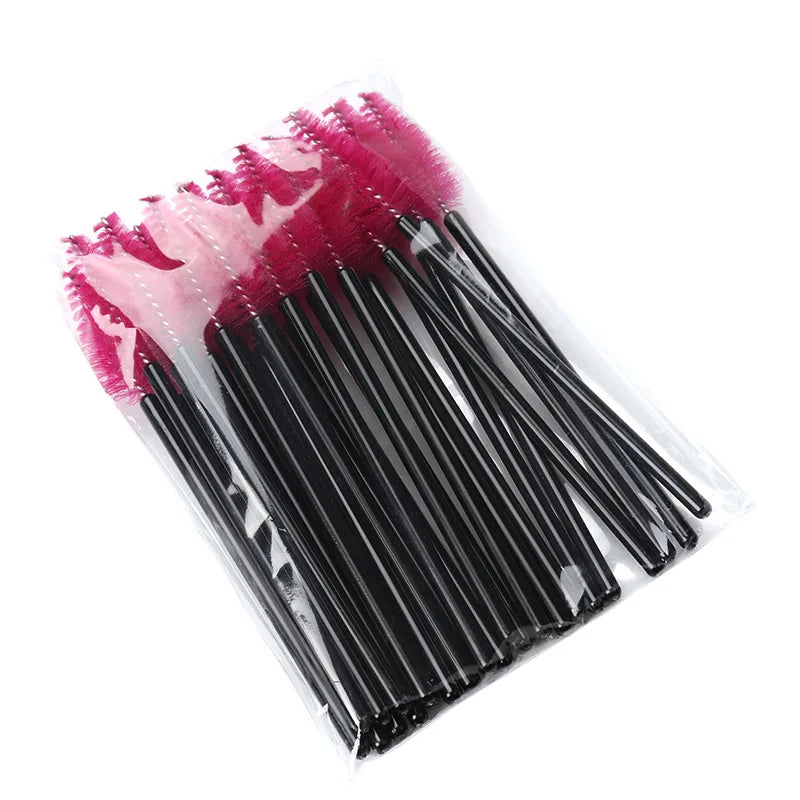 50pcs Eyelash Eyebrow Brush Water Drop Shape Nylon Eyelash Extension Applicator Lashes Makeup Brushes Beauty Tools Mascara Wand