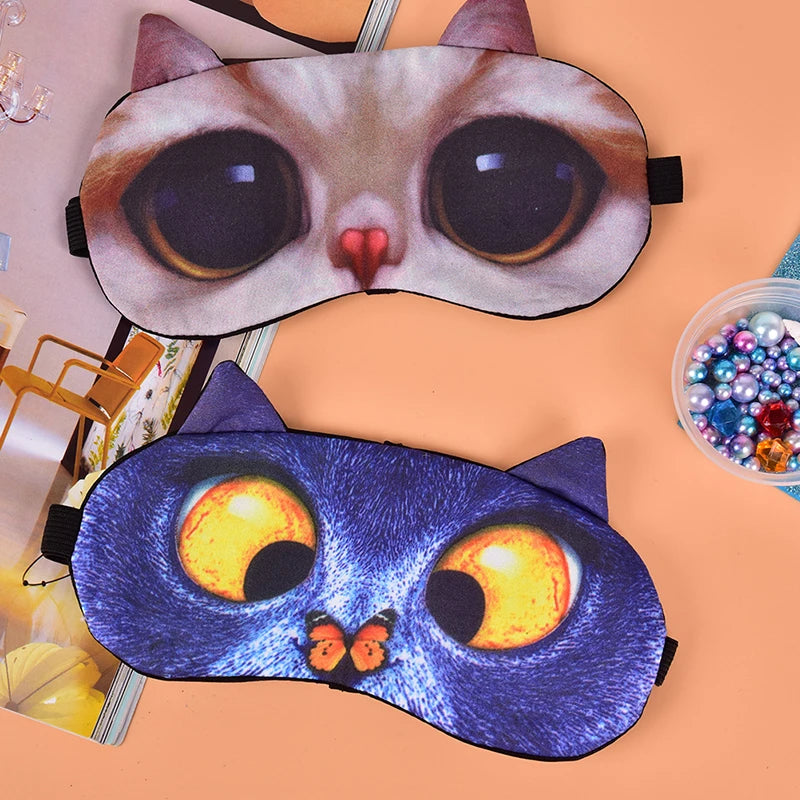 Cute Cat Dog Sleep Mask | Soft Eye Cover for Natural Sleeping lifestyle view