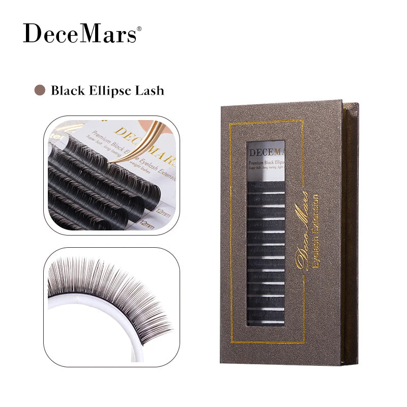 Super Soft Ellipse Flat Eyelash Extension | DeceMars detail view
