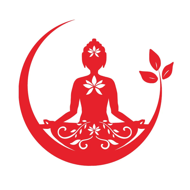 Buddha Chakra Peace Love Good Vibes Vinyl Sticker | Zentangle Mandala Laptop Decal detail view