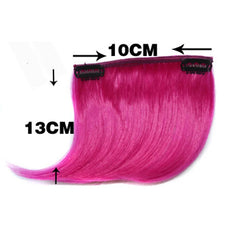 Colorful Clip In Bangs Hair Extensions | High Temperature Fiber Hair Pieces for Women alternate view