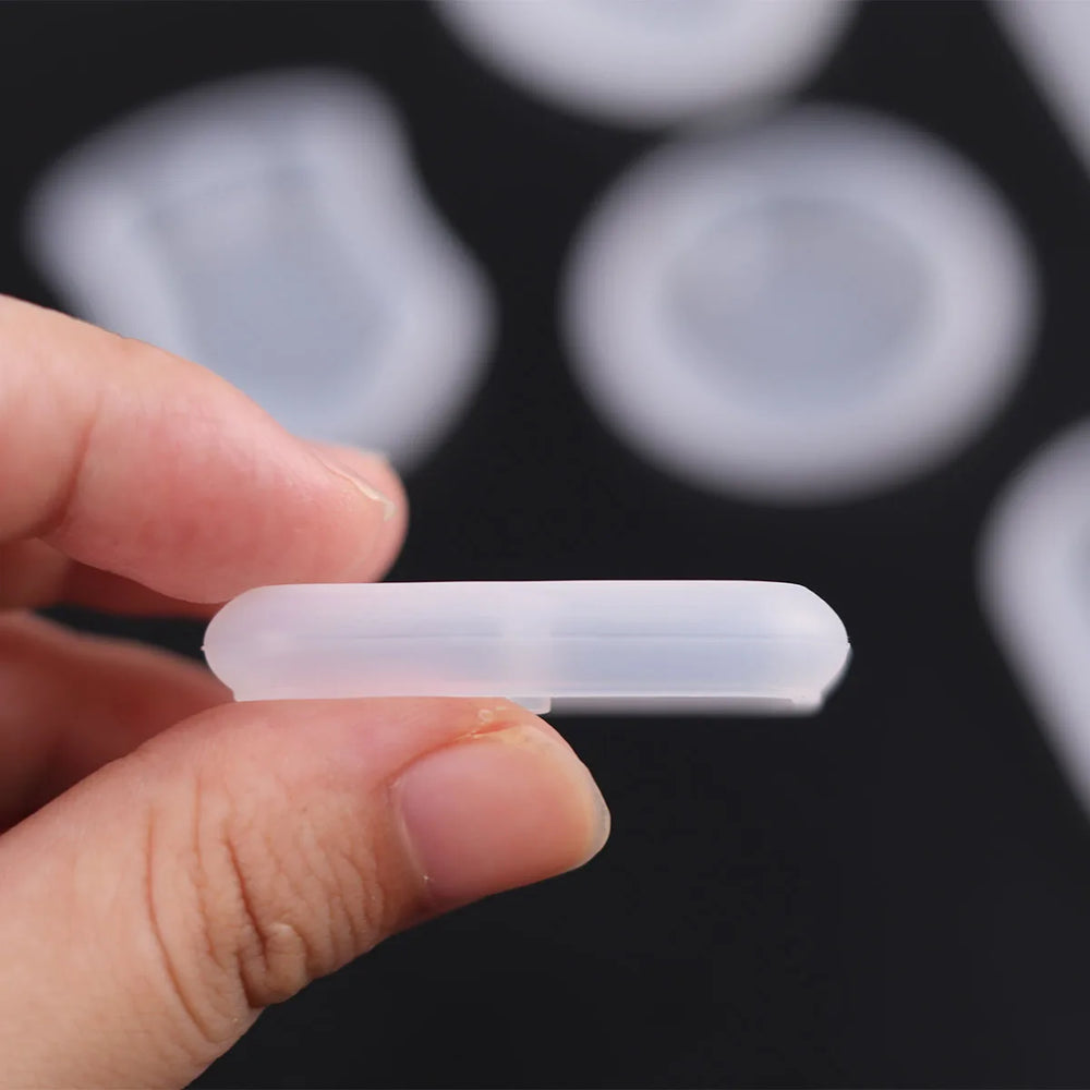 1/6/10pcs DIY Keychain Pendant Silicone Mold Set Crystal Epoxy Resin Mold Round Rec additional angle