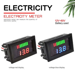 0.56'' LCD Digital Voltmeter 12V-72V Battery Capacity Indicator
