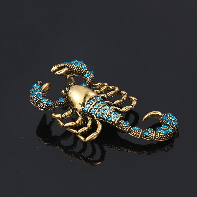 Fashion Jewelry Crystal Brooch Pin Scorpion Rhinestone Collar Brooches Dress Decoration Jewelry Brooches for Women