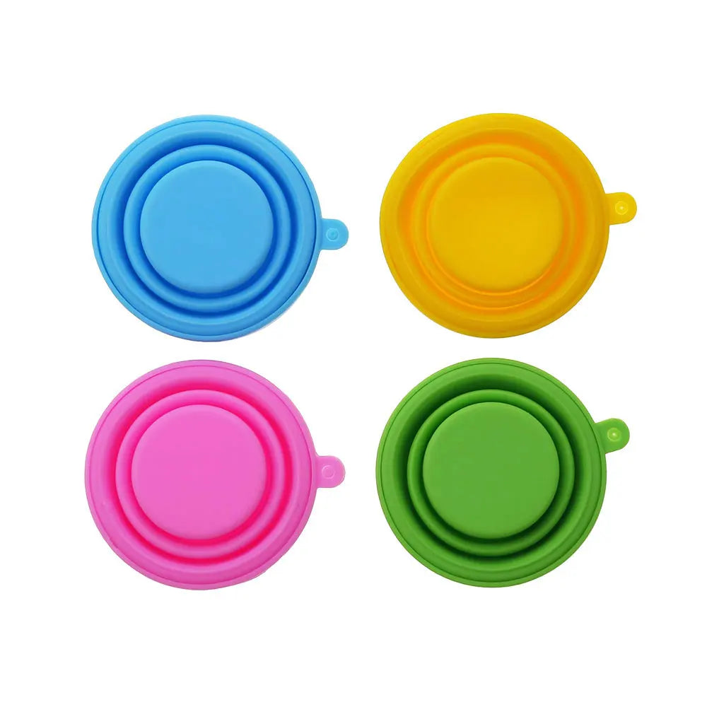 Silicone world Folding Cups 150ml Food Grade Water Cup Travel Silicone Retractable Colou detail view