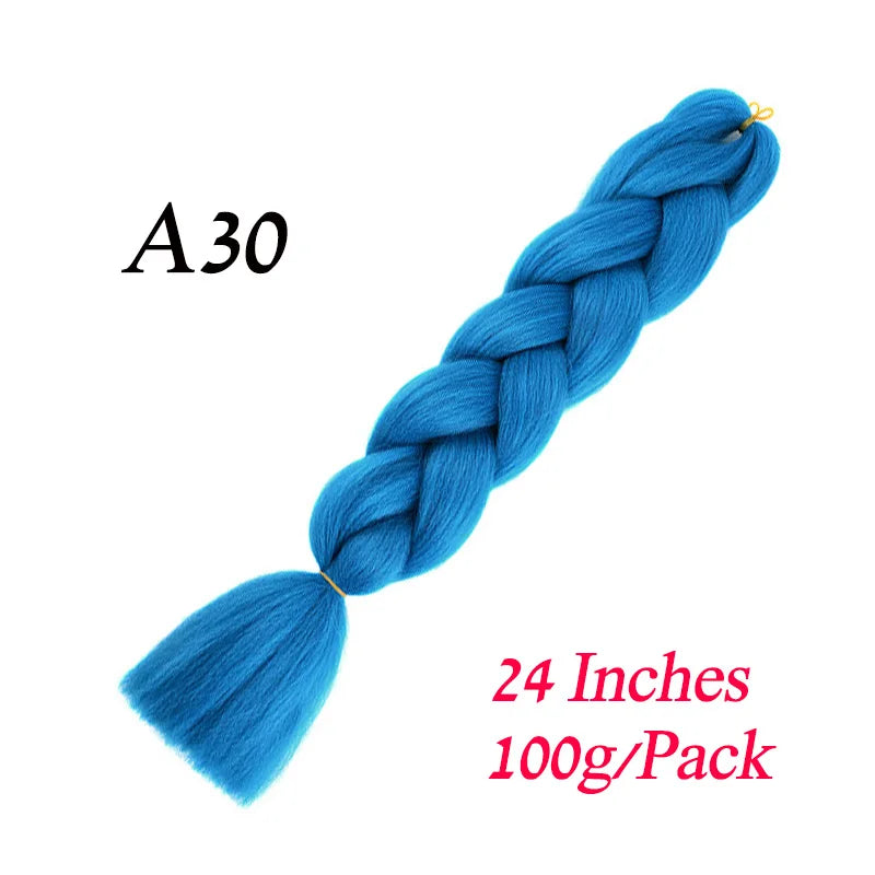 Lihui Pre Stretched Jumbo Braid Hair Extensions 24 inch | Kanekalon Synthetic Hair for African Braids