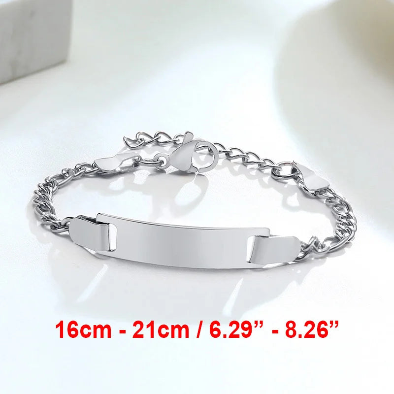 Personalized Baby Bracelet Gift | Custom Stainless Steel Name Bracelet lifestyle view