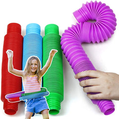 4 Pack Pop Tube Sensory Fidget Toys Random Colors