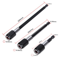 1/4 Inch Hex Shank Quick Release Screwdriver Bit Holder Extension Bar | 60mm 100mm 150 close-up view
