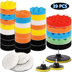 Car Polishing Sponge Pads Kit Foam Pad Buffer Kit Polishing Machine Wax Pads for Auto Motorcycle mot