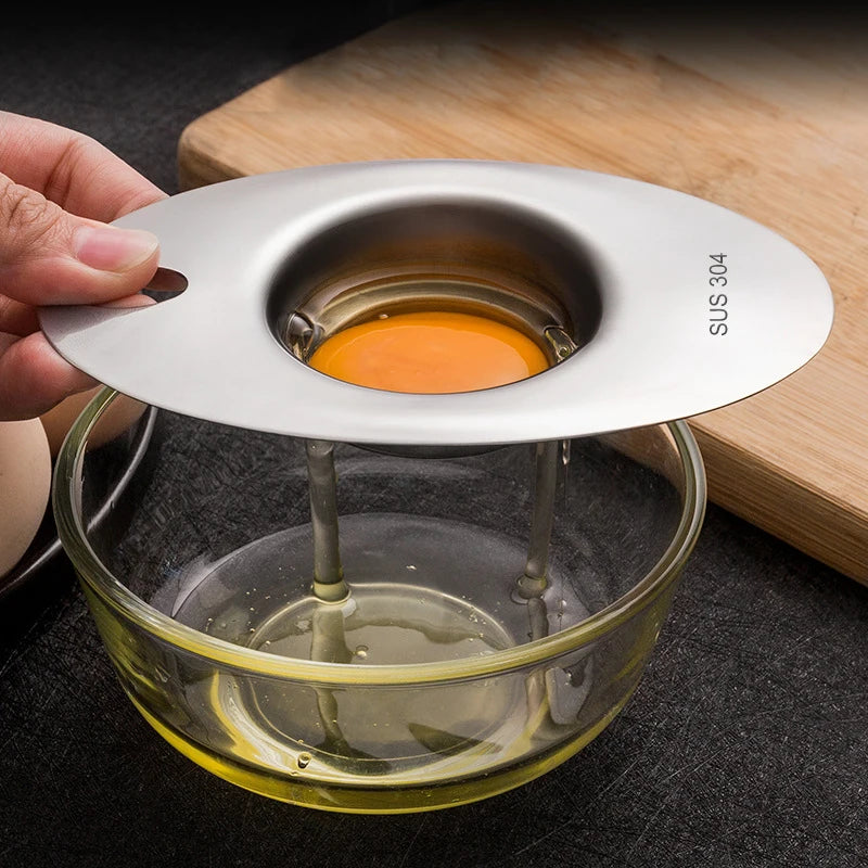 Stainless Steel Egg White Separator | Yolk Filter Funnel Spoon detail view