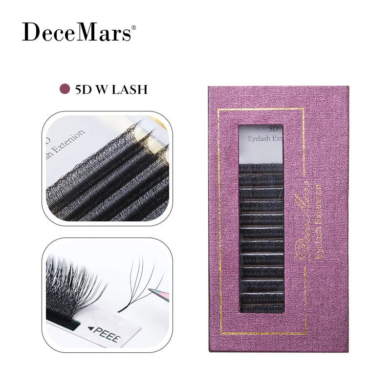 DeceMars 5D W Shaped Eyelash Extension | Salon-Grade Pre-Made Lash Fans lifestyle view