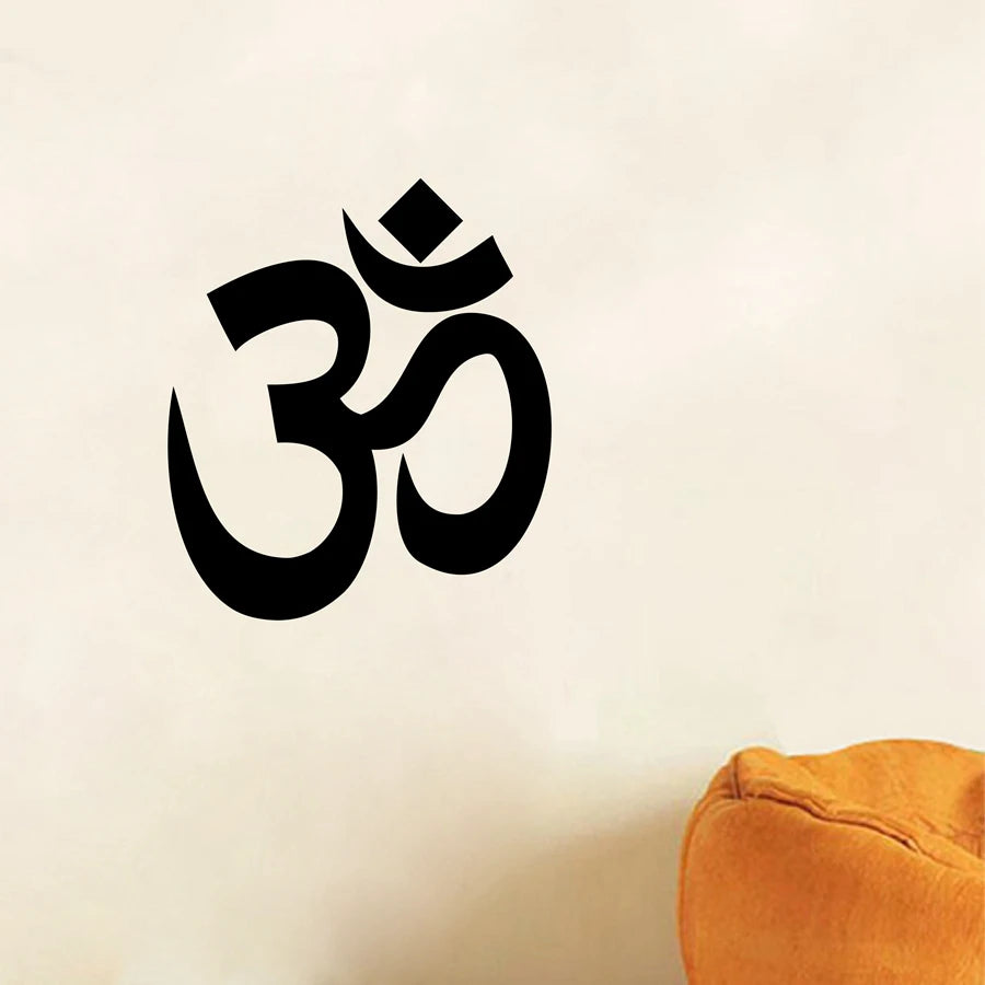 Om Vinyl Wall Decal | Yoga Ohm Sticker for Home Meditation Space detail view