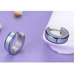 Vnox Small Stainless Steel Hoop Earring Stainless Steel Earings for Women Men close-up view