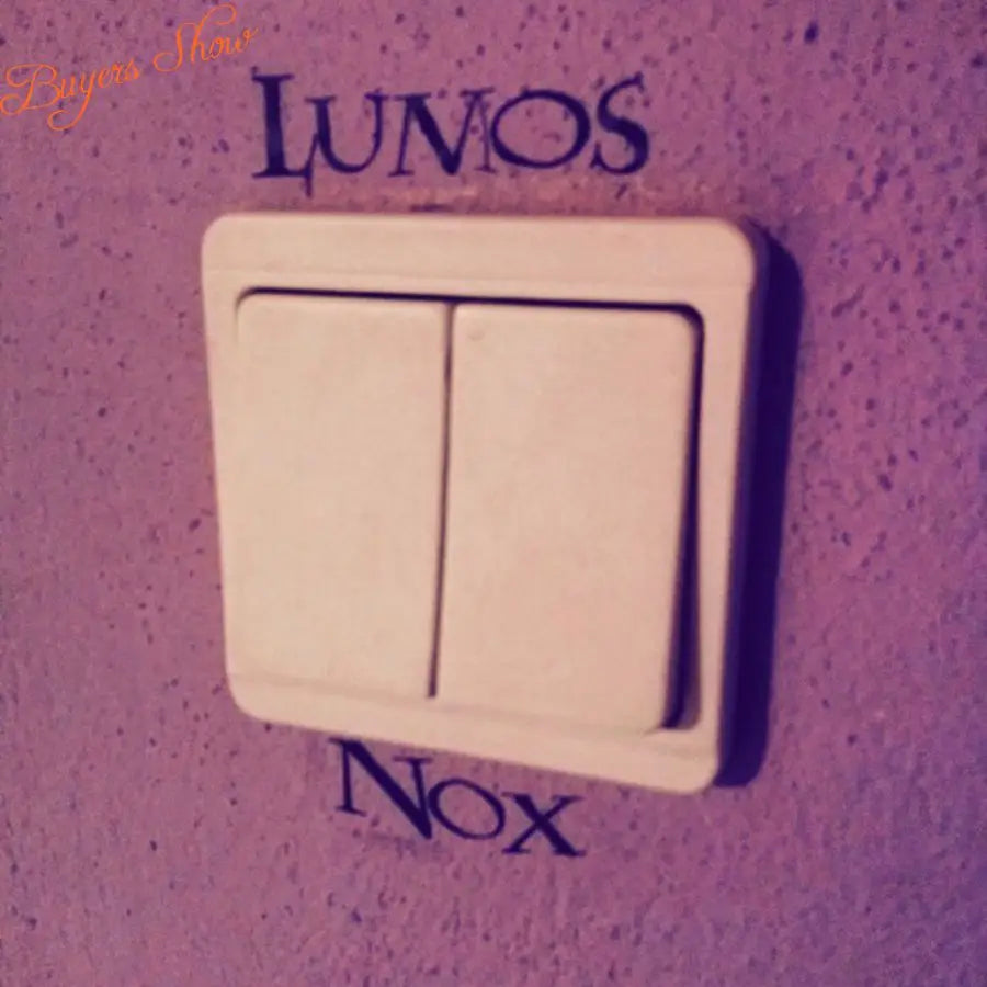 3 Pcs Lumos Nox Light Switch Sticker Set | Creative Magic Vinyl Decals for Home Decor lifestyle view