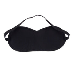 Black Sleep Mask | Light Blocking Eye Cover for Travel and Daily Use close-up view