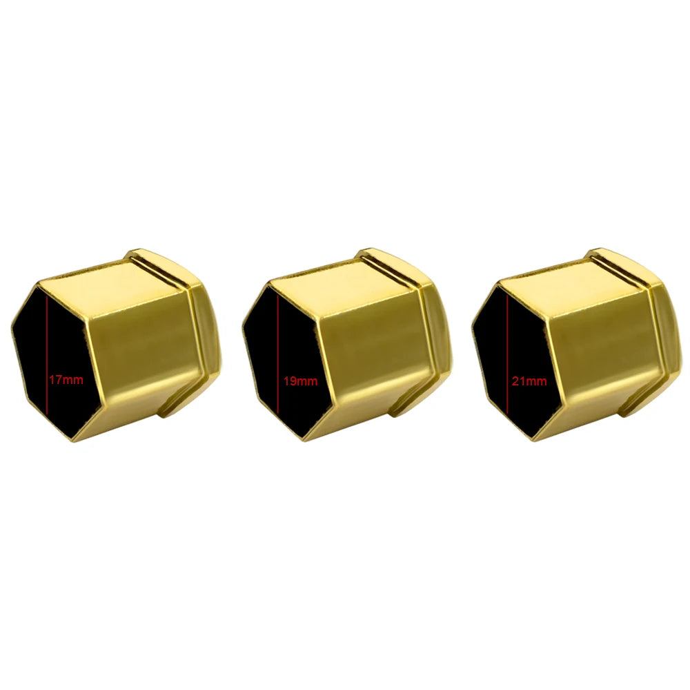 Wheel Nut Covers ABS Chrome 17 19 21mm 20 Pcs additional angle