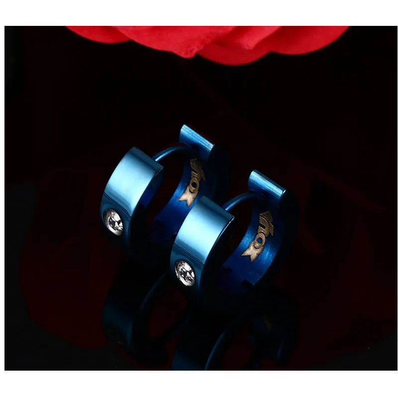 Stainless Steel Hoop Earrings for Women | Cubic Zirconia Huggie Ear Cuff lifestyle view