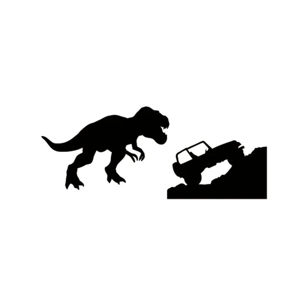 T-Rex Dinosaur Car Sticker | Jeep Window Decal for Laptop and Car Decoration detail view