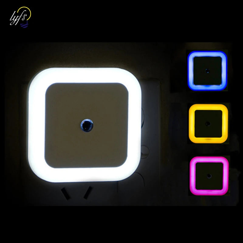 Mini Square LED Night Light | Light Sensor Plug-in for Baby Room