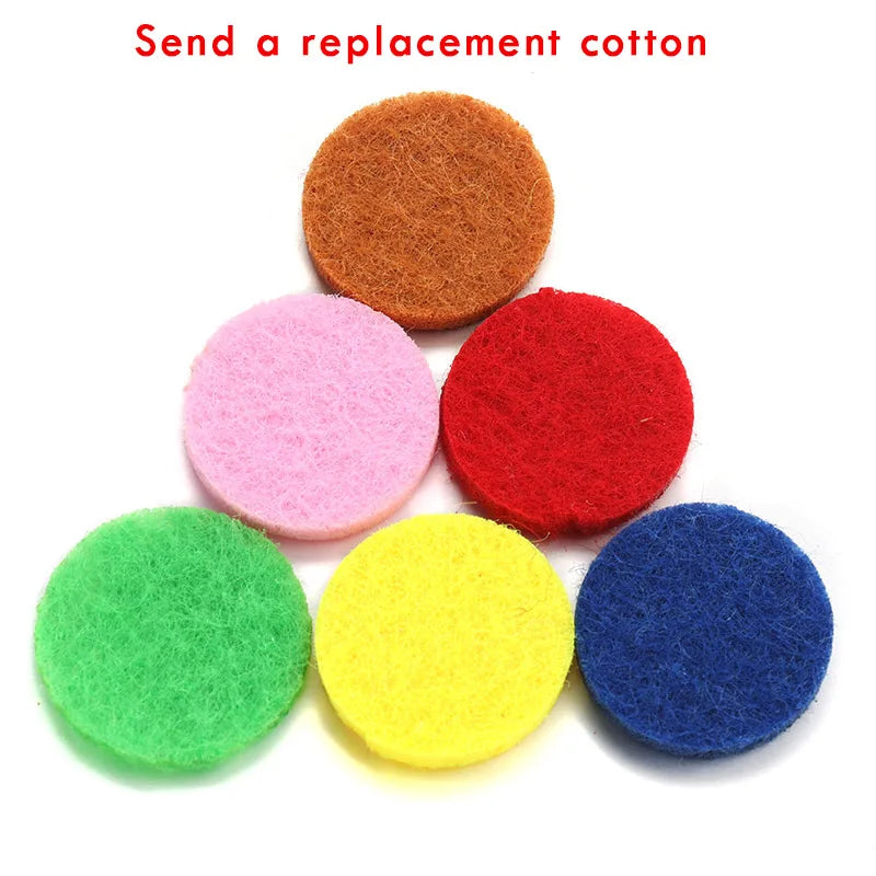 Heart-Shaped Aromatherapy Essential Oil Diffuser Necklace Stainless Steel High Qual additional angle