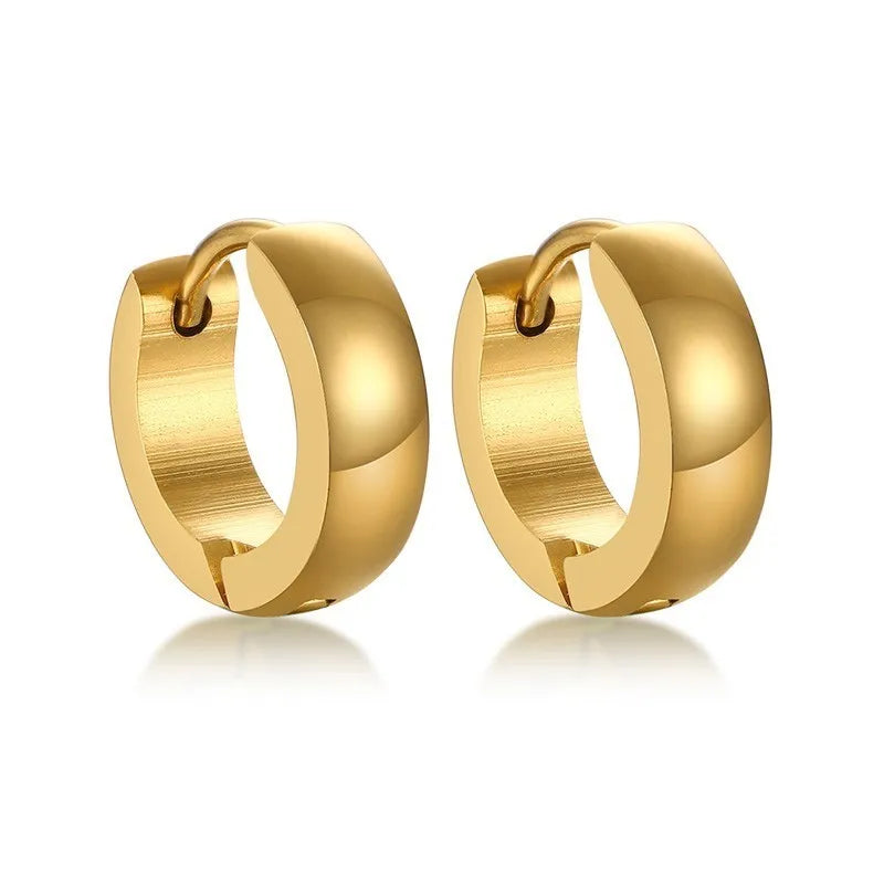 VNOX Stainless Steel Hoop Earrings for Men Women | Small Huggie Earrings additional angle