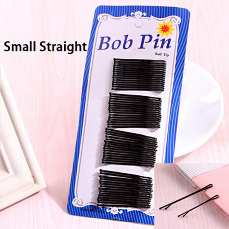 1Pack New High Quality Women Hair Clips Bobby Hair Pins Hairpins Black Wave Straight Barrettes Girls Hair Accessories Wholesale